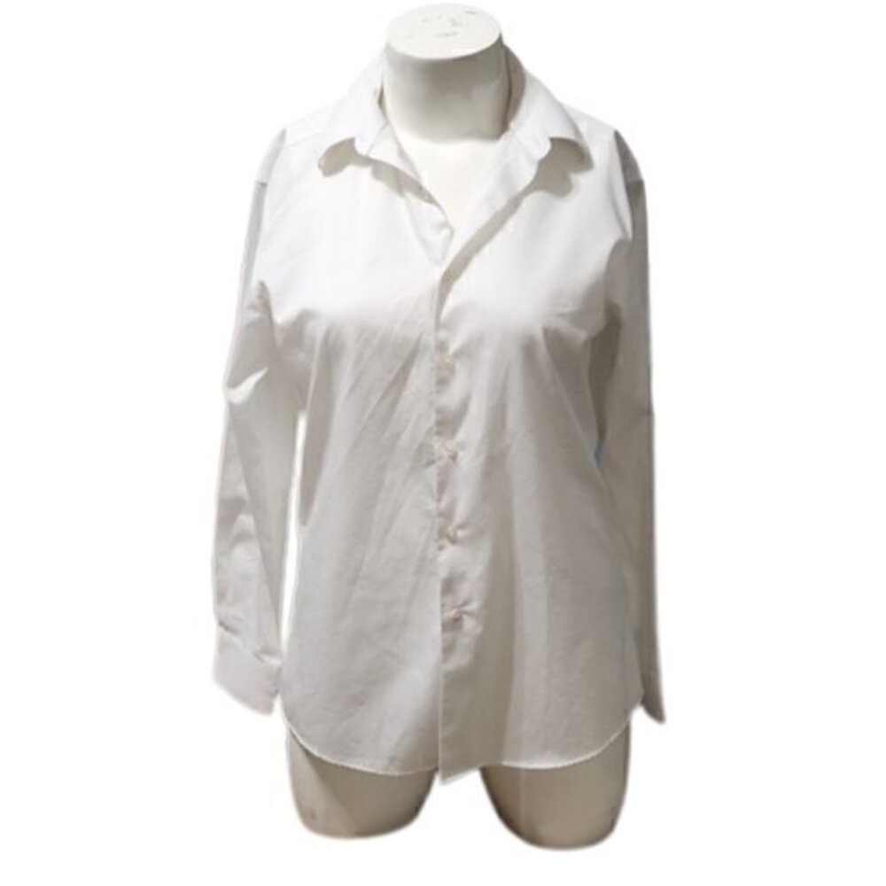 [Claiborne] White Slim Fit Button Down Long Sleeve - 16 1/2